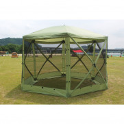 초대형 원터치 텐트 육각 그늘막 스크린 모기장 쉘터 오토