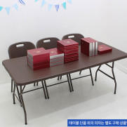 프리미엄 브로몰딩 테이블 1800 접이식 야외 캠핑 매대 가판대  플리마켓 행사용