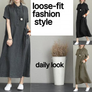 카라 포켓 루즈핏 원피스